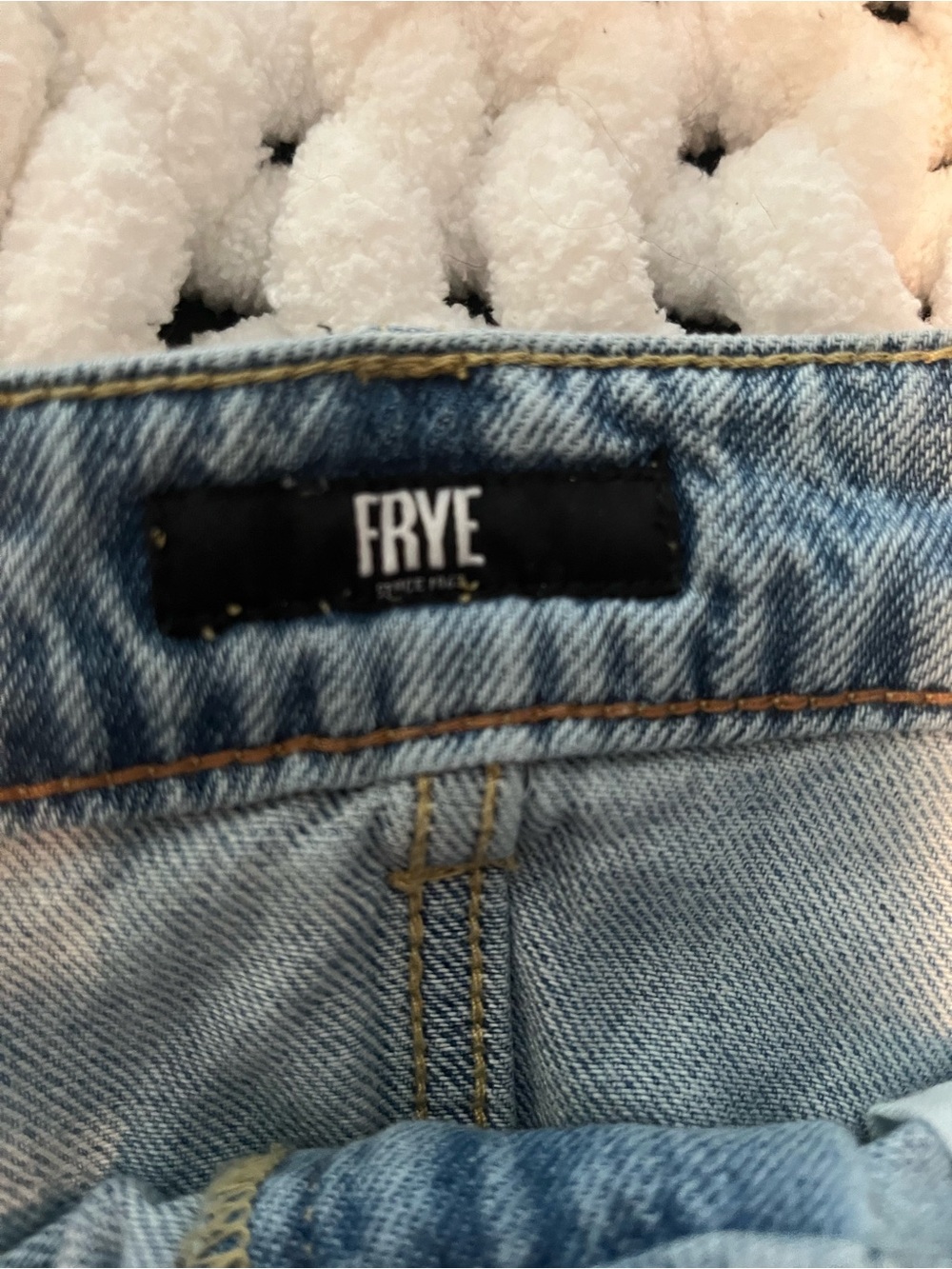 Frye Light Blue Straight Denim Skirt - Picture 4 of 4